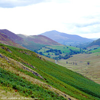 Buy canvas prints of Newlands valley and Skiddaw, Lake district, Cumbria. by john hill