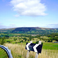 Buy canvas prints of Win Hill across Hope valley Derbyshire.(portrait) by john hill
