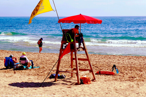Spanish lifeguard, Benidorm, Spain. Picture Board by john hill