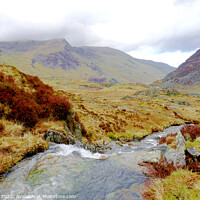 Buy canvas prints of Ogwen valley Snowdonia Wales by john hill