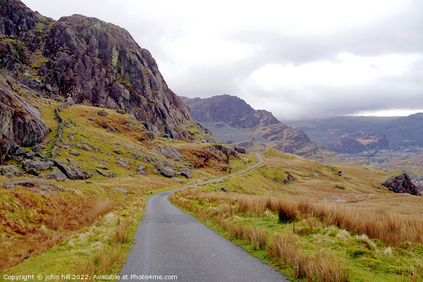Road to the Sewlan dam, Festiniog, Wales Picture Board by john hill