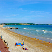 Buy canvas prints of Weymouth Overcombe beach, Dorset. by john hill