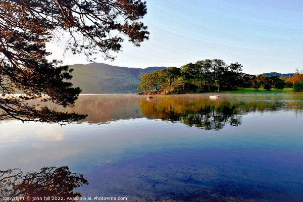 Derwentwater reflections, Kewick, Cumbria Picture Board by john hill