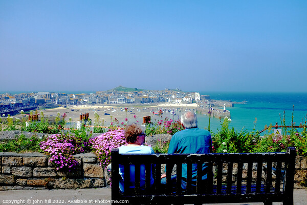 View across the harbour to St. Ives Cornwall Picture Board by john hill