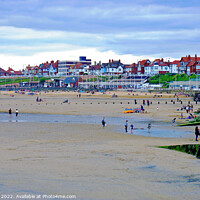 Buy canvas prints of South beach and seafront, Bridlington, Yorkshire, UK. by john hill
