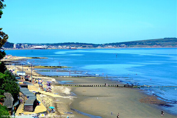 Sandown bay From shanklin, Isle of Wight. Picture Board by john hill