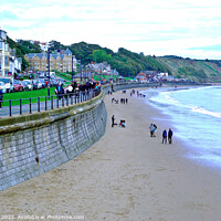 Buy canvas prints of Filey seafront in Setember by john hill