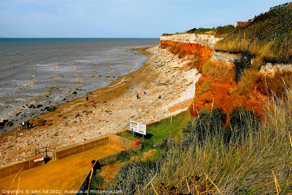 Coast erosion, Hunstanton, Norfolk. Picture Board by john hill