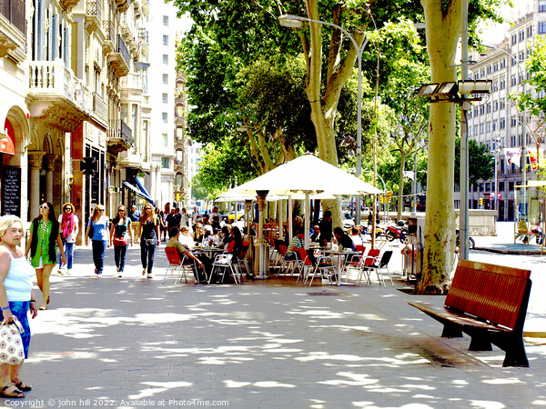 Passieig de Gracia, Barcelona, Spain. Picture Board by john hill