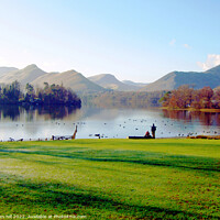 Buy canvas prints of Glorious Derwentwater Cumbria. by john hill