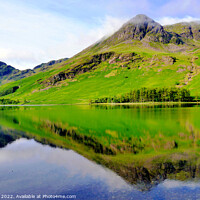 Buy canvas prints of Mountain reflections, Cumbria, UK. by john hill