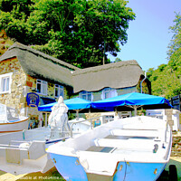 Buy canvas prints of Fisherman's Cottage, Shanklin, Isle of Wight. by john hill