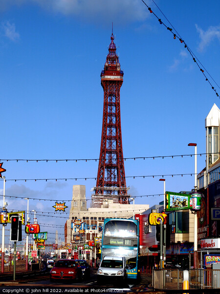 Blackpool Tower and seafront, Lancashire, UK. Picture Board by john hill