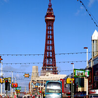 Buy canvas prints of Blackpool Tower and seafront, Lancashire, UK. by john hill