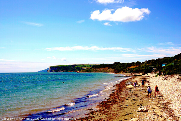 Whitecliff bay at Foreland on the Isle of Wight. Picture Board by john hill
