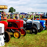 Buy canvas prints of Vintage tractors at Country show. by john hill
