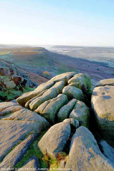 Curbar Edge and Baslow Edge, Derbyshire Picture Board by john hill