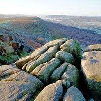 Buy canvas prints of Curbar Edge and Baslow Edge, Derbyshire by john hill