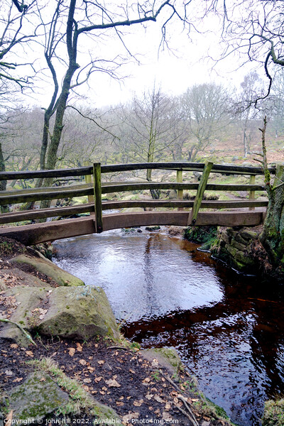 Footbridge over Burbage brook, Derbyshire. Picture Board by john hill