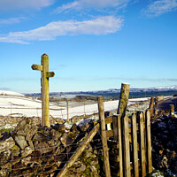 Buy canvas prints of Winnats pass in Winter, Derbyshire by john hill