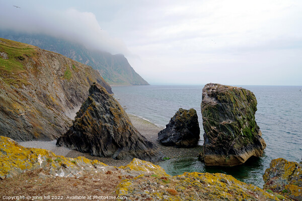Sea stacks at Trefor, Wales. Picture Board by john hill