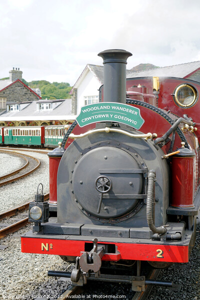 Steam train at the station at Porthmadog, Wales Picture Board by john hill