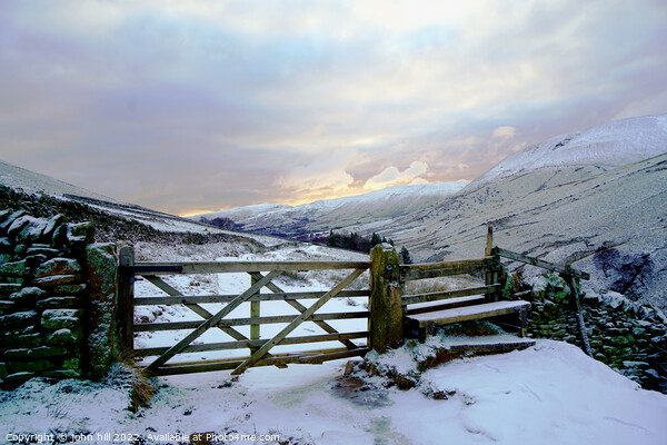 Vale of Edale at Dawn in Winter, Derbyshire Picture Board by john hill