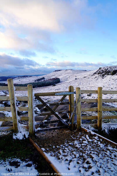 Higger Tor in Winter, Derbyshire. Picture Board by john hill