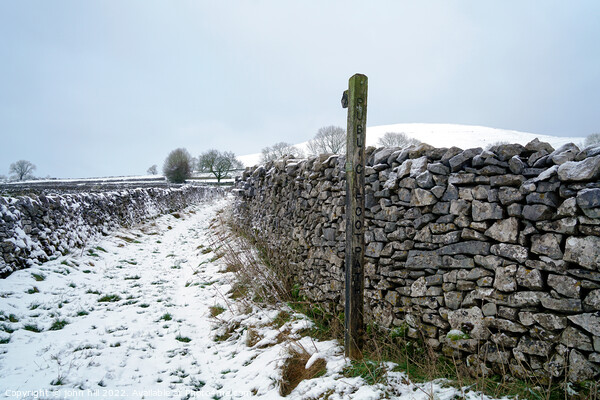 Winter footpath, Derbyshire Picture Board by john hill