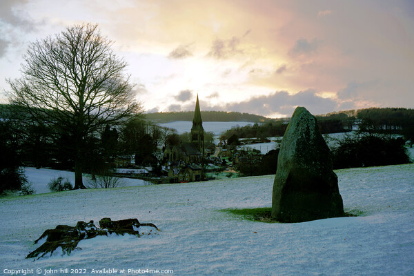 Sunrise at Edensor, Derbyshire Picture Board by john hill