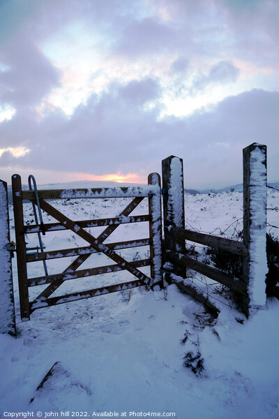 Sunrise over gate to Burbage edge, Derbyshire. Picture Board by john hill
