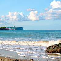 Buy canvas prints of Scarborough from Cayton bay, Yorkshire. by john hill