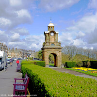 Buy canvas prints of Holbeck Clock Tower, Esplanade, South Cliff, Scarborough by john hill