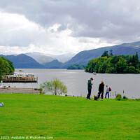 Buy canvas prints of Derwentwater from Keswick Cumbria by john hill
