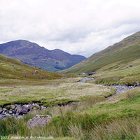 Buy canvas prints of Honister pass and High Stile mountain Cumbria by john hill