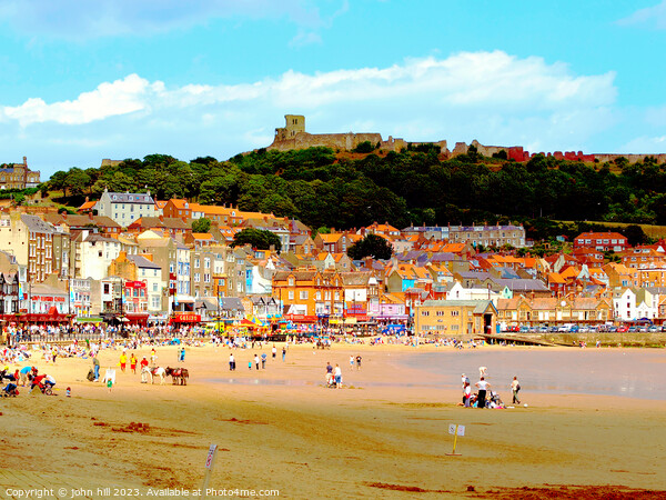 South beach and castle, Scarborough Yorkshire Picture Board by john hill