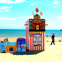 Buy canvas prints of Punch & Judy, Weymouth dorset by john hill