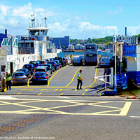 Buy canvas prints of Car Ferry, Torpoint, Cornwall. by john hill