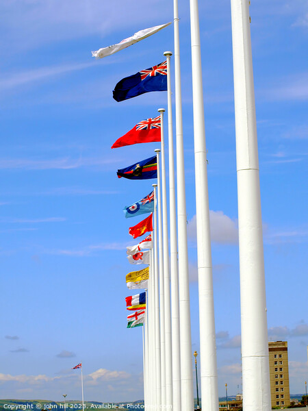 Flags, Plymouth, Devon. Picture Board by john hill