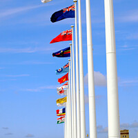 Buy canvas prints of Flags, Plymouth, Devon. by john hill