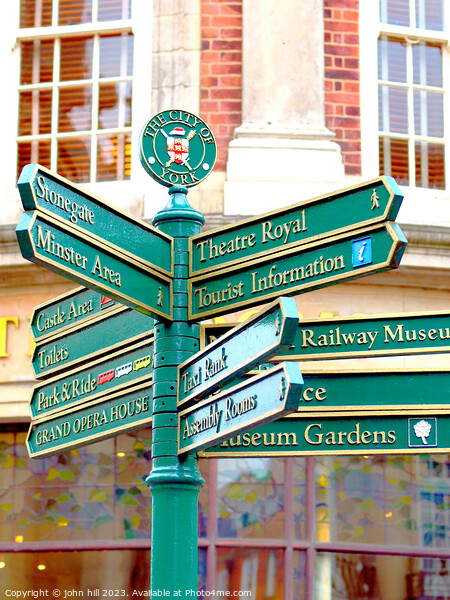 City of York signpost. Picture Board by john hill