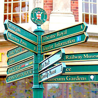 Buy canvas prints of City of York signpost. by john hill