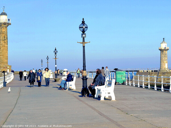 Whitby Pier, North Yorkshire. Picture Board by john hill