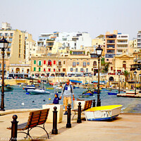 Buy canvas prints of St.Julian's Bay, Malta. by john hill