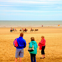 Buy canvas prints of Beach Donkey Rides. by john hill