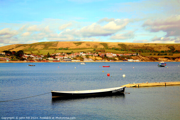 Swanage bay Dorset Picture Board by john hill