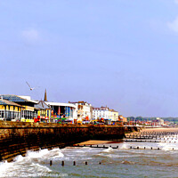 Buy canvas prints of North seafront, Bridlington, Yorkshire, UK. by john hill