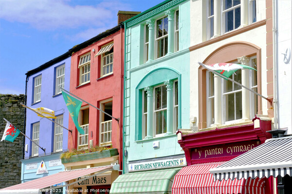 Colorful buildings.Wales Picture Board by john hill