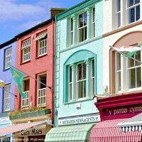 Buy canvas prints of Colorful buildings.Wales by john hill