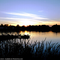 Buy canvas prints of Sunset over King's mill reservoir Nottinghanshire by john hill